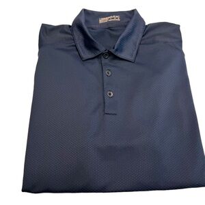 NIKE GOLF Men's Size L FIT-DRY Short Sleeve Navy Blue Polo Shirt